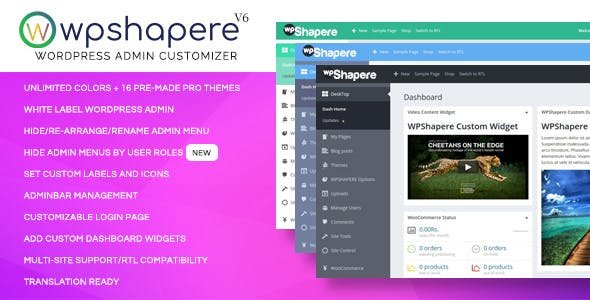 WPShapere Admin Theme 8.0.3