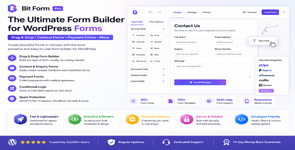 Bit Form Pro WordPress Drag & Drop Contact Form, Payment Forms Builder 2.14.3