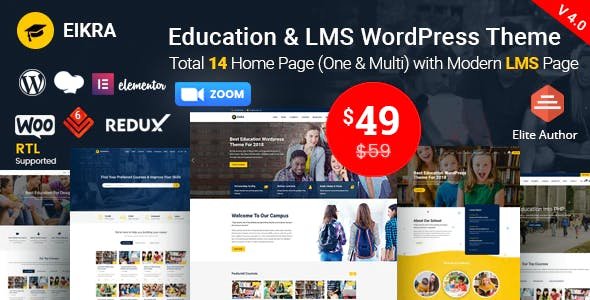 Eikra Education WordPress Theme 4.5.0