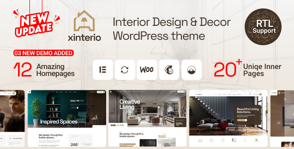 Xinterio Interior Design WordPress Theme + RTL 5.2