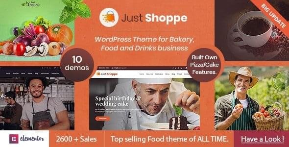 Justshoppe Elementor Cake Bakery Theme 13.1